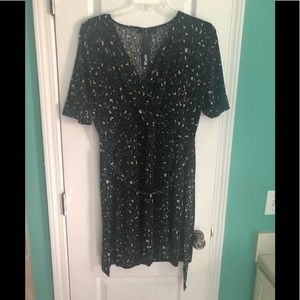 NWT - Black and pink leopard print dress